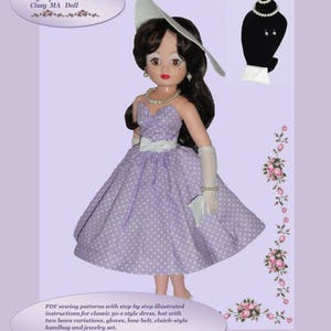 Doll Clothes PDF Pattern for Modern 21&#39;&#39; MA Cissy Doll by NVME 21MC-2