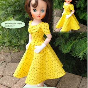 Doll Clothes PDF Pattern for Vintage 19&#39;&#39; Uneeda Dollikin Doll by NVME 19UD-3A