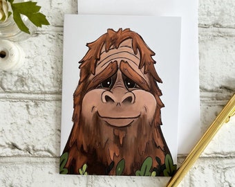 Sasquatch - Blank Greeting Card