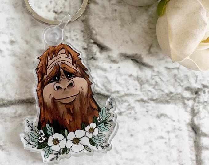 Featured listing image: Sasquatch Keychain