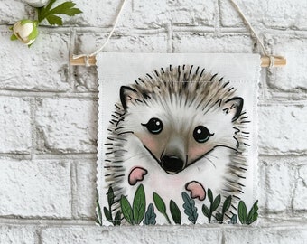Hedgehog- Banner/Wall Hanging/ Pennant