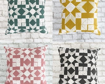 Farm Quilt Pillow - 4 Colors to Choose From