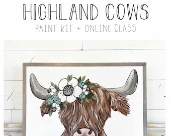 Highland Cows - Paint Class Kit + Online Class