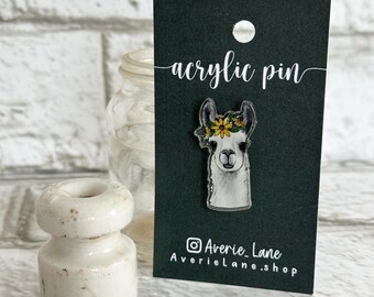 Llama Acrylic Pin