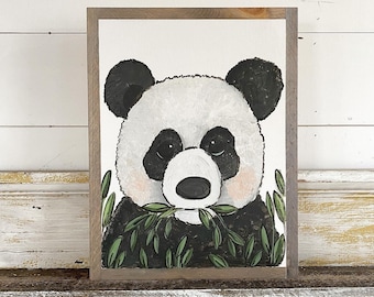 12x16 | Panda in Bamboo