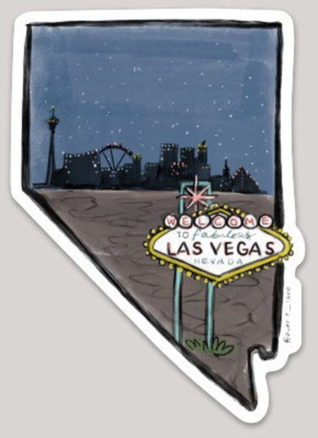 Nevada Sticker Las Vegas - Etsy