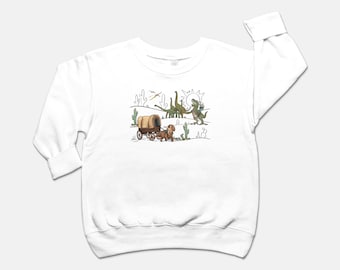 Dinosaur Round Up Toddler Crew Neck Sweatshirt