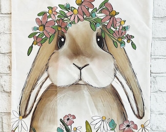 Lop Bunny Pillow Cover