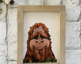 Bigfoot/ Wood Framed Print