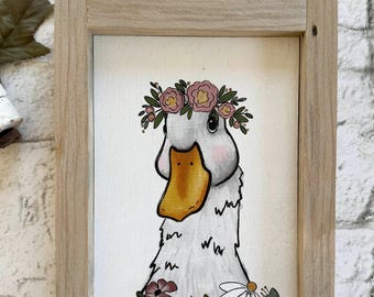 Goose / Wood Framed Print