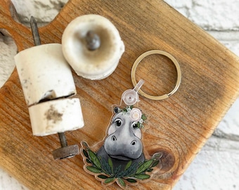 Hippo Keychain