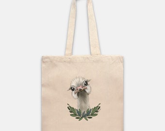 Ostrich Tote Bag / Heavy Canvas