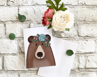 Bear - Blank Greeting Card
