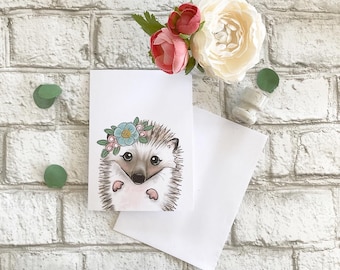 Hedgehog - Blank Greeting Card