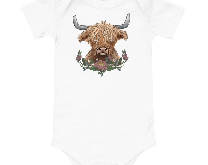 Highland Floral - Baby one piece body suit