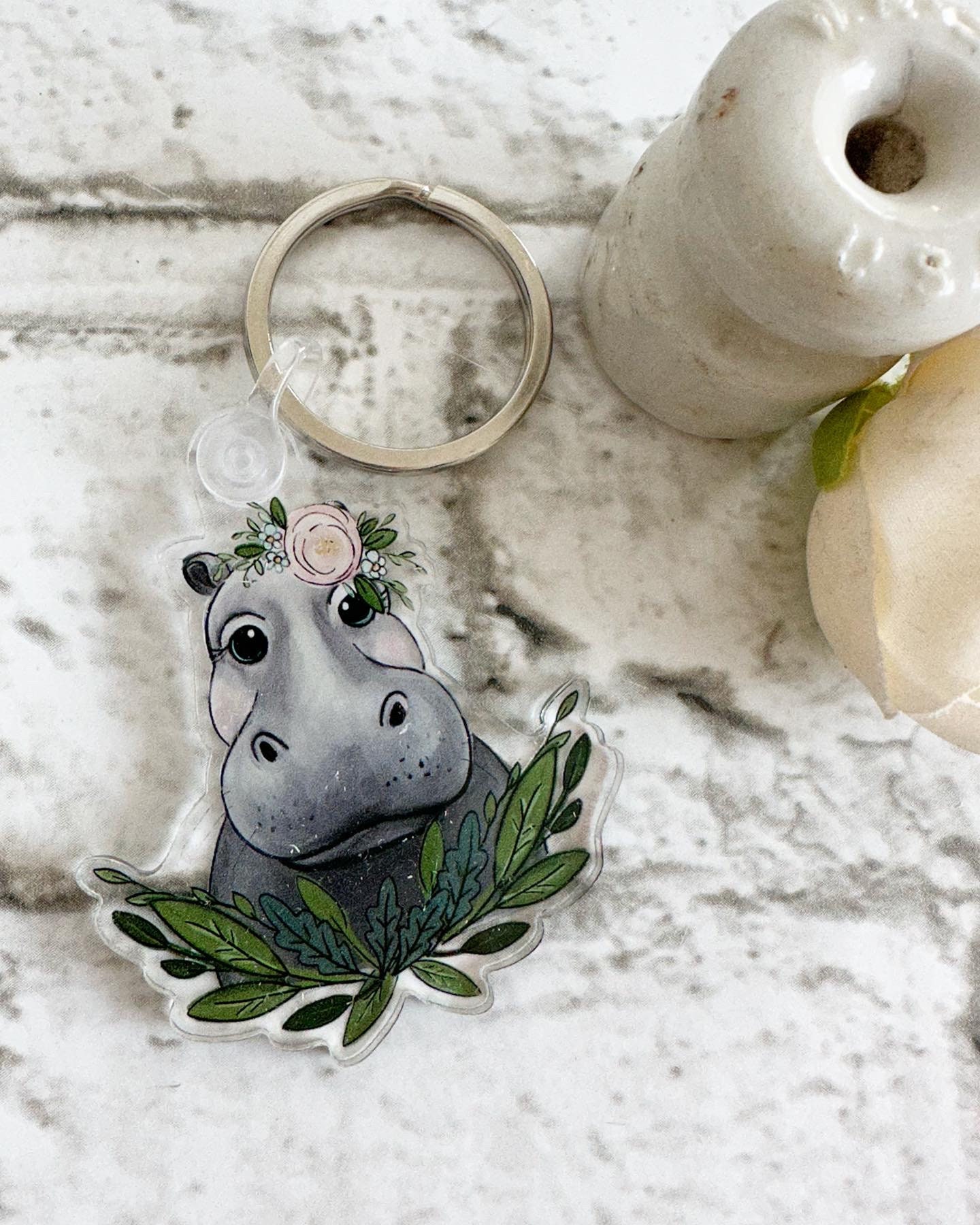 Hippo Keychain