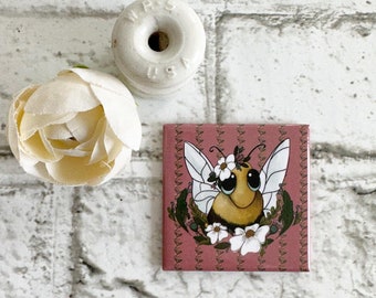 Bee in Flowers Magnet