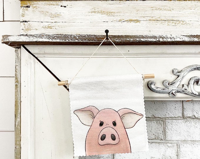 Pig - Banner/Wall Hanging/ Pennant