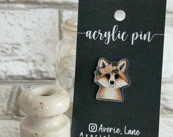 Fox Acrylic Pin