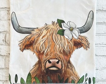 Highland Cow Pillow