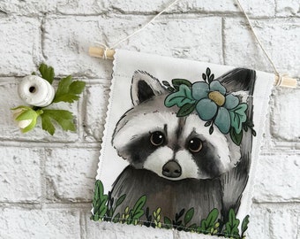 Raccoon - Banner/Wall Hanging/ Pennant