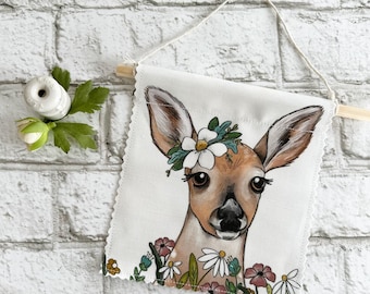 Deer - Banner/Wall Hanging/ Pennant