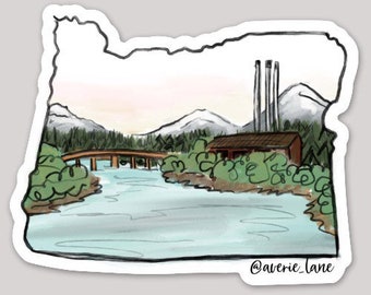 Oregon Sticker - Deschutes River/Bend