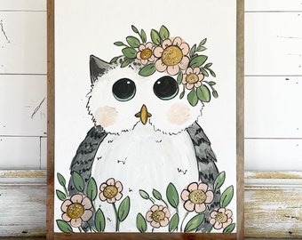 Owl in Flowers