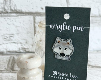 Wolf Acrylic Pin