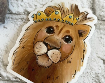 Lion with Crown Sticker