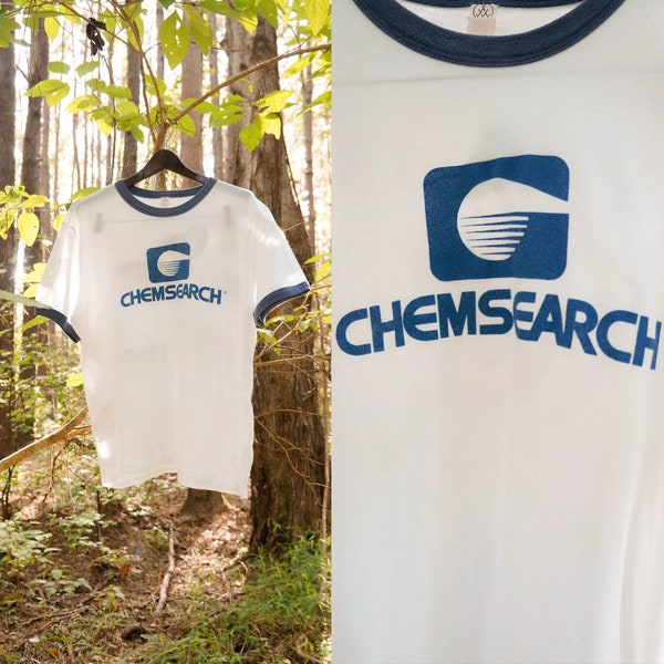 Vintage 70s Chemsearch Ringer T-Shirt