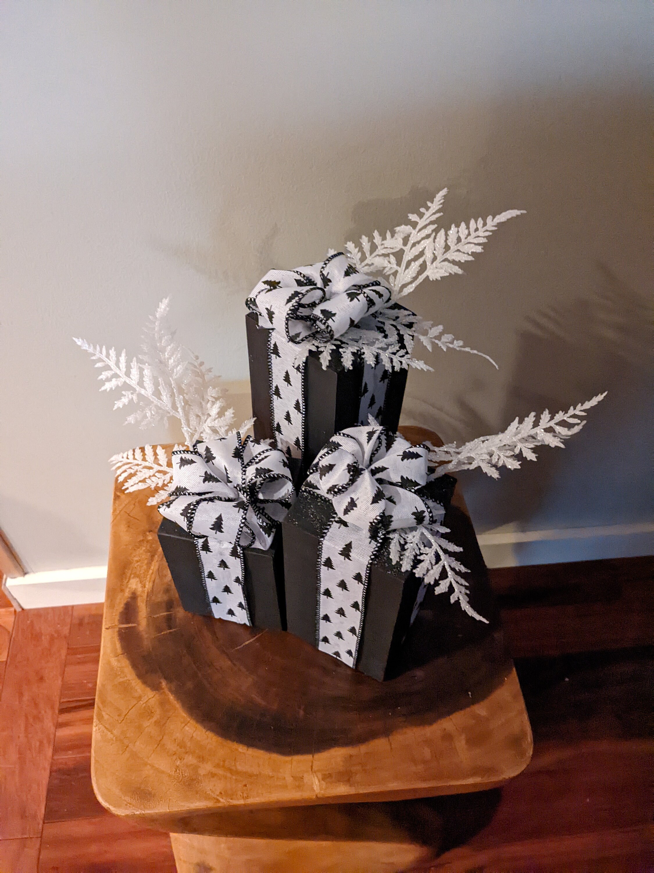 Rustic Farmhouse Style Wood Presents| Christmas Decorations| 4x4 Wood ...