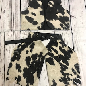 Faux Fur Cowboy Costume for Toddler, Cowboy Outfit, Cowgirl Outfit, Cowboy Chaps, Rodeo Outfit
