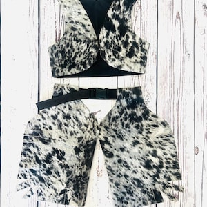 Baby Cowboy Outfit, Cowboy Vest, Cowprint Chaps, Western Outfit, Cowboy Outfit, Western Vest, Cowprint Vest, Cowgirl Birthday, Cowboy Birthd