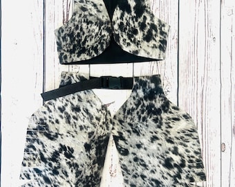 Rodeo outfit, Western Outfit, Faux Longhorn Chaps, Cowboy Birthday