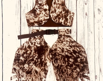 Toddler Cowprint Cowboy Outfit, Kids Western Outfit, Kids Cowboy Outfit