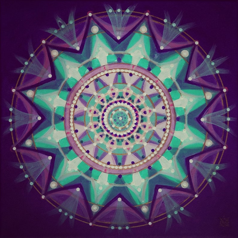 MANDALA 087 painting mandala art wall decor image 1