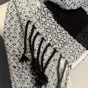 Handwoven Scarf - Wool Scarf - Hand Woven Warm Scarf Woven Scarf One of a kind Gift