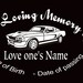 In Loving memory car Decal (Mustang), Custom memory auto decal
