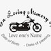 In Loving memory car Decal (Bike), Custom memory auto decal