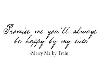 Marry Me wall decal, Bedroom Wall decal,  Family decal, Marriage wall decal, Home quote decal