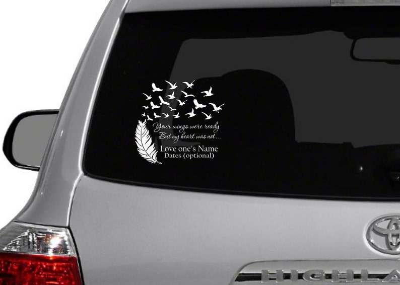 In Loving Memory Car Decals >> Wings Were Ready Loving Memory Car Decal Cancer Ribbon Memory Etsy In Loving Memory Car Decals >> Wings Were Ready Loving Memory Car Decal Cancer Ribbon Memory Etsy