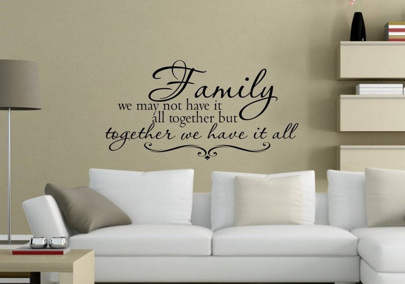 Family Wall Decal Family Quote Wall Decal Bible Verse Decal | Etsy