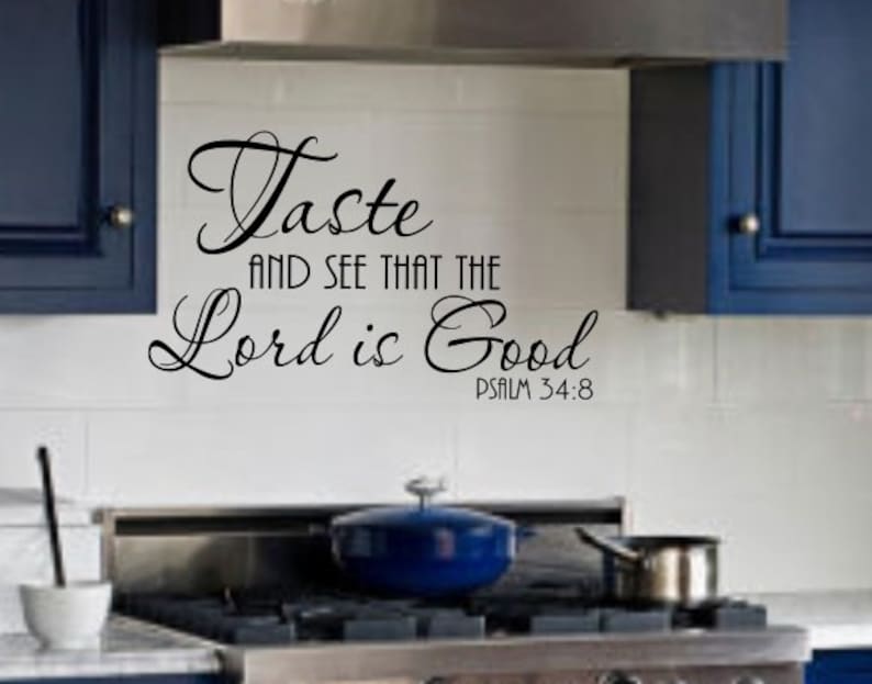 Psalm 348 Kitchen decal Bible verse decal Marriage wall Etsy