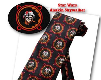 STAR WARS, Anakin Skywalker, Necktie, Skywalker Tie, Star Wars Tie, Vintage Tie, Fan, Gift for Him, Silk, Star Wars Fan, Collector Tie, Silk