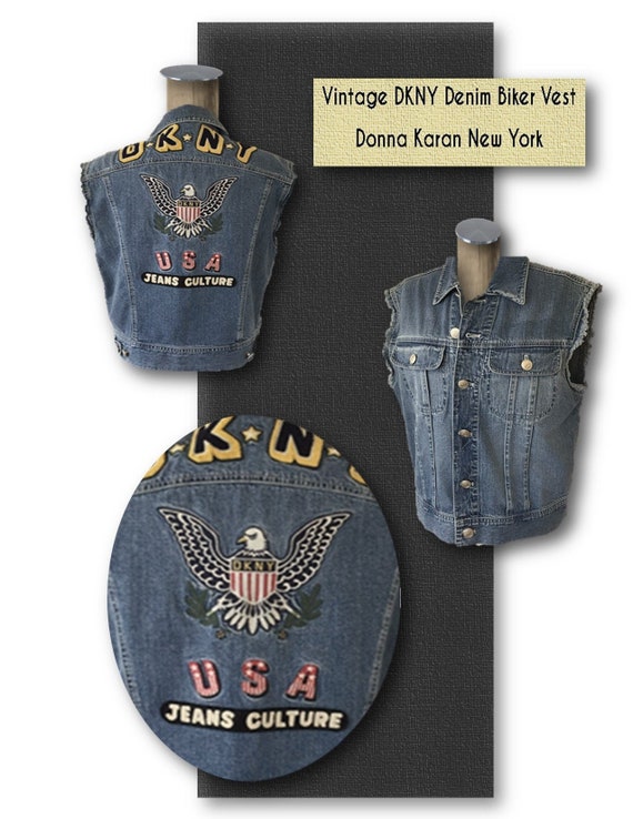 Vintage, DKNY, Denim Vest, Vintage Denim, Jeans, … - image 1