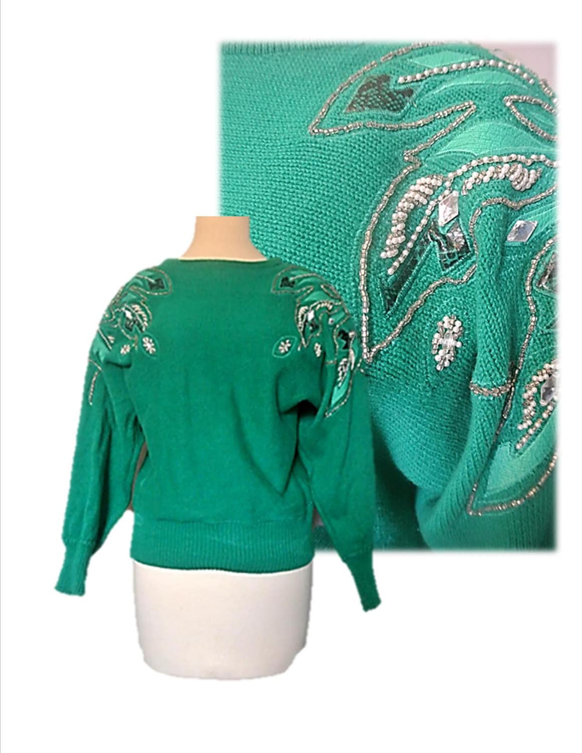 St Patricks Day Sweater, Green Clothing, Green Sweater, Vintage Sweater