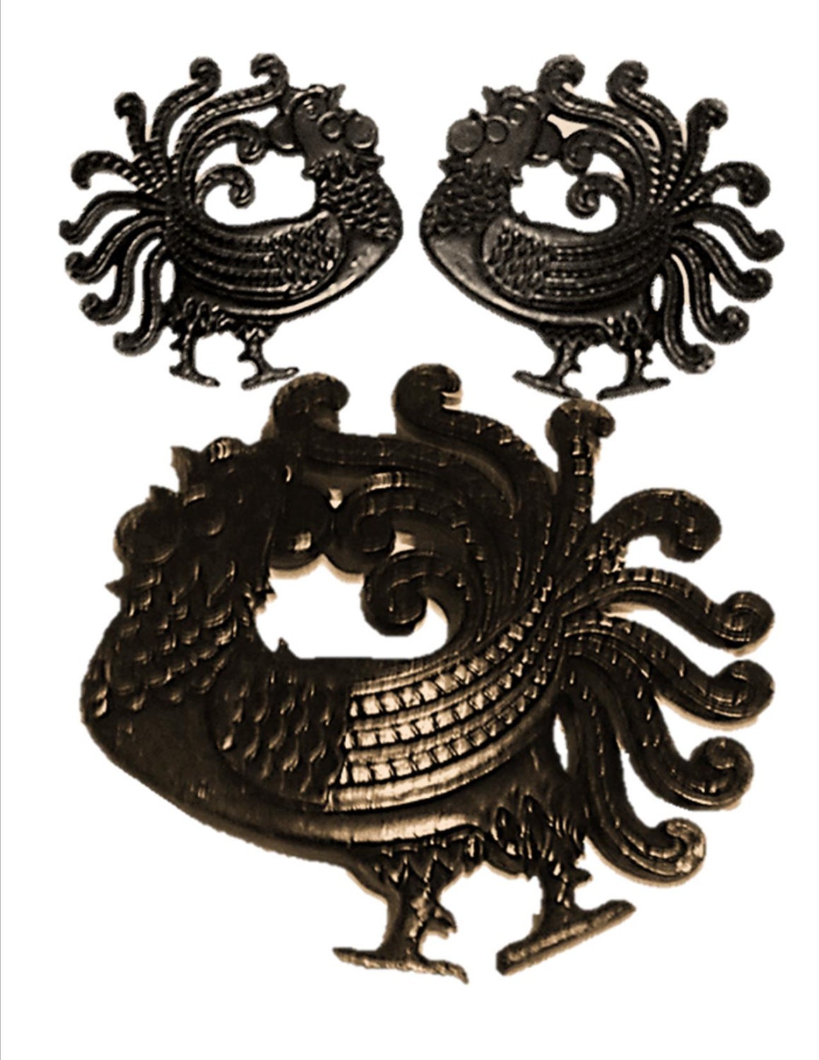 Vintage GALLOS DE COCINA MCM Metal Hierro Fundido Gallo | Etsy