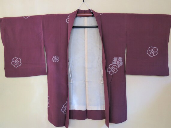 HAORI /SHIBORI /SAKURA /Vintage Japanese Silk Haor