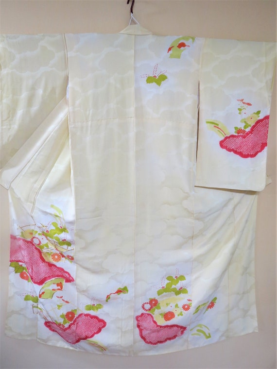 SHOWA KIMONO / Furisode / Antique Japanese Silk K… - image 1